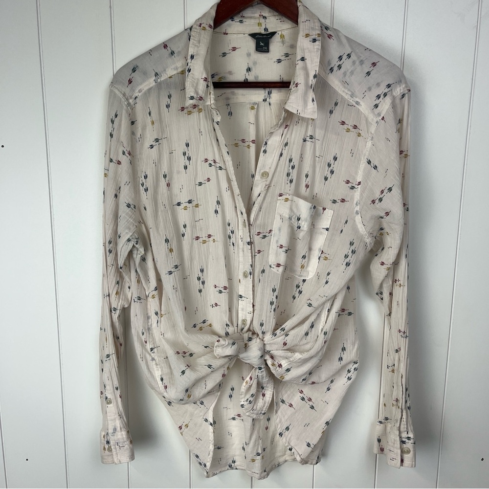 Eddie Bauer Patterned Button-Up Shirt - image 1